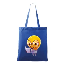 Žárovka přemýšlí nad knihou