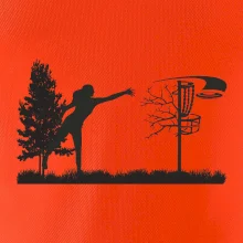Disc golf - žena černý obrázek