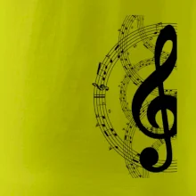 Houslový klíč a noty