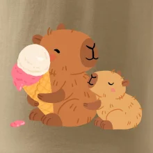 Kapybara se zmrzlinou