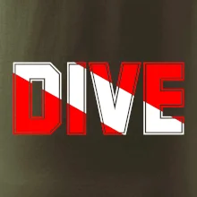 Dive nápis vlajka