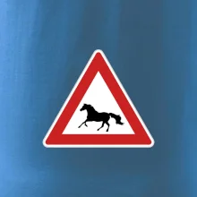 Dopravní značka - Pozor kůň běžící