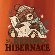 Rodinná vánoční trička - Režim hibernace zimní medvěd táta