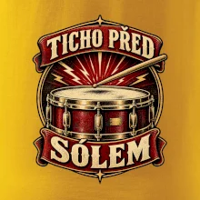 Ticho před sólem - vintage bubenický emblém