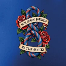 Horolezecké pojištění ve tvaru osmičky