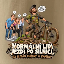 Normální lidi jezdí po silnici cyklistický humor