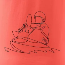 Kajak na vodě jedním tahem