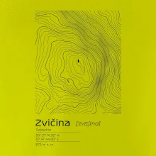Zvičina - vrstevnice v obdélníku