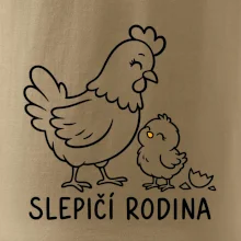 Slepičí rodina s kuřátkem