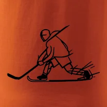 Kreslený hokejista tučnou fixou