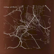 Černobílá mapa Kralupy nad Vltavou