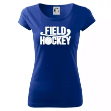 Field hockey míček a nápis