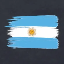 Argentina vlajka kreslená štětkou