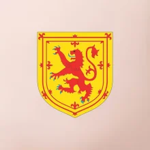 Skotský lev na hrudi