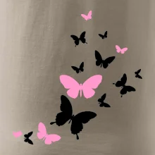 Motýli růžovo černí