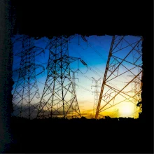 Fotka stožárů vysokého napětí