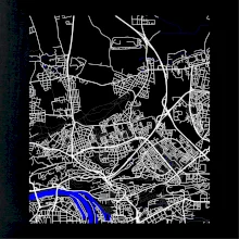 Praha 18200 - Mapa s vodními toky