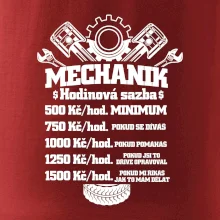 Mechanik - hodinová sazba