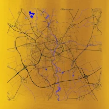 Olomouc - Mapa s vodními toky