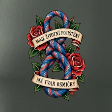 Horolezecké pojištění ve tvaru osmičky