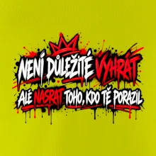 Není důležité vyhrát - pouliční graffiti s červenými tahy