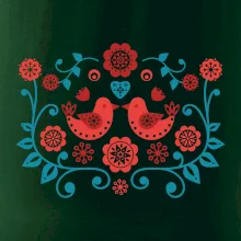 folklor - dva červení ptáčci