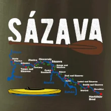 Mapa řeky Sázavy