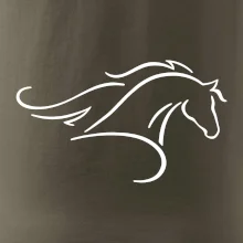 Kůň - bežící silueta hlavy