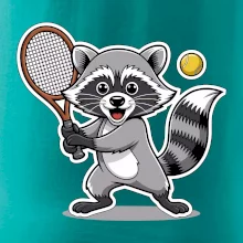 Mýval hraje tenis kreslený