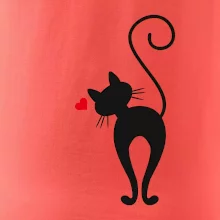 Zamilovaná kočka zezadu