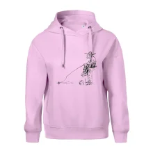 Kreslený rybář na pařezu