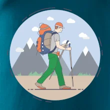 Barevný párový motiv na hory