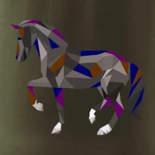 Kůň geometrie barevný