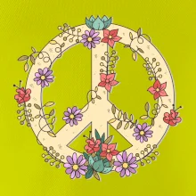 Peace symbol pískový
