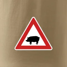 Dopravní značka - Pozor prase domácí Dopravní značka - Pozor prase domácí