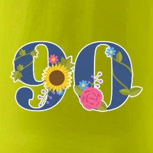 Květinové číslo kreslené - 90