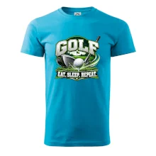 Golfová hůl s míčkem eat sleep repeat