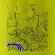 Praha 18200 - Mapa s vodními toky
