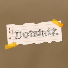 Papírek se jmenovkou - vlastní jméno