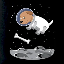 Pes ve vesmíru (Hana-creative)