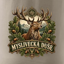 Myslivecká duše jelen a lesní erb