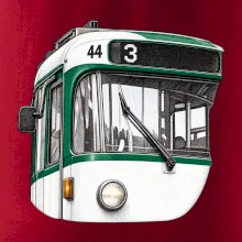 Detail čela T3R SLF tečkovaná perokresba