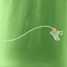 Minimalistická trajektorie míče do koše