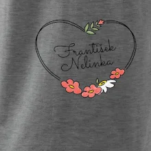 Tričko se jmény dětí - srdce na prsu