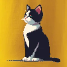 Mourovatá kočka pixel