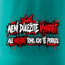 Není důležité vyhrát - pouliční graffiti s červenými tahy