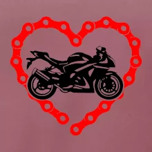 Moto srdce řetěz - silniční