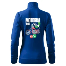 Karikatura motorka chopper volá