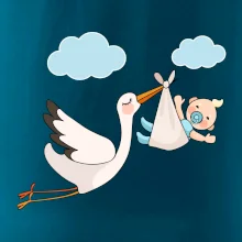 Čáp čekáme miminko - kluk