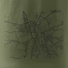 Mapy měst černobílé Budějce